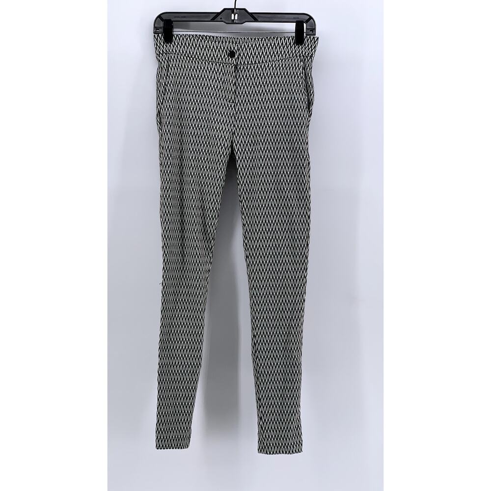 HAVE Women's Black-White Printed Skinny Leg Ankle Pants SZ S